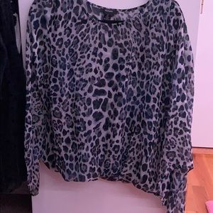 Grey Animal Print Shirt